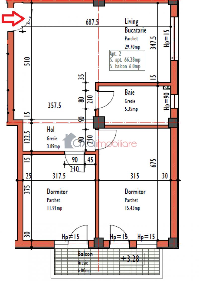 Apartment 3 rooms for sell in Cluj-napoca, ward Marasti