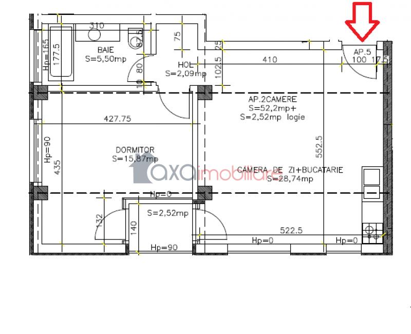 Apartment 2 rooms for sell in Cluj-napoca, ward Calea Turzii