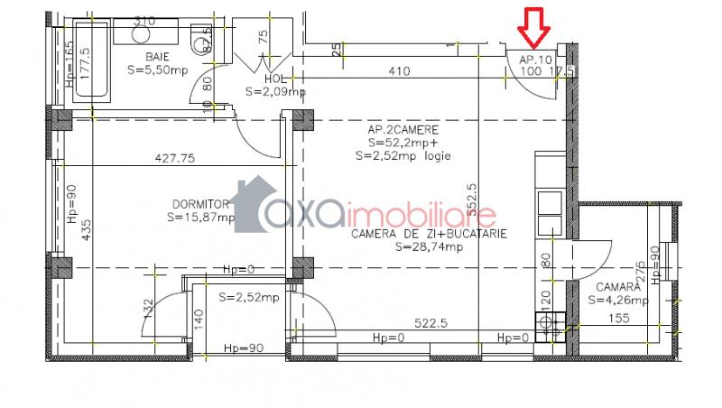 Apartment 2 rooms for sell in Cluj-napoca, ward Calea Turzii