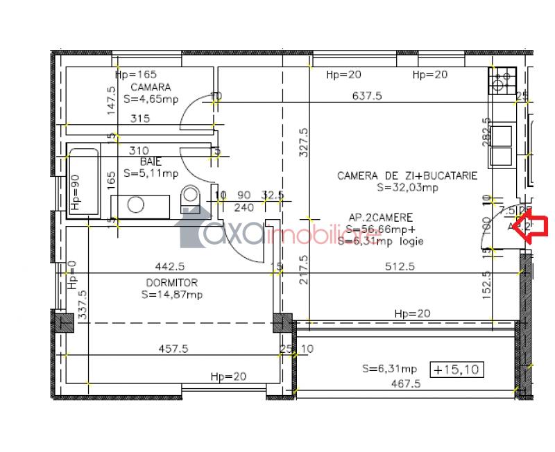 Apartment 2 rooms for sell in Cluj-napoca, ward Calea Turzii