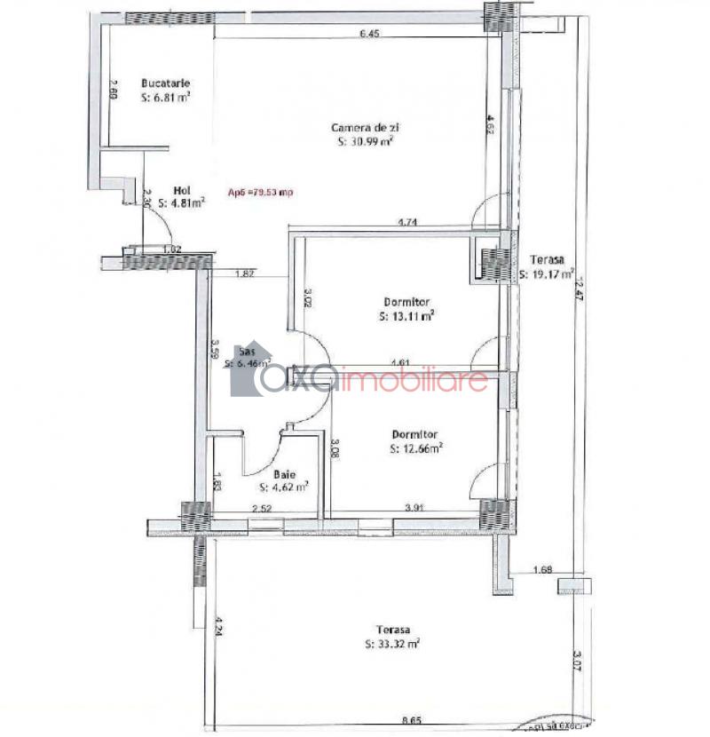 Apartament 3 camere de vanzare in Cluj-Napoca, cartier Zorilor